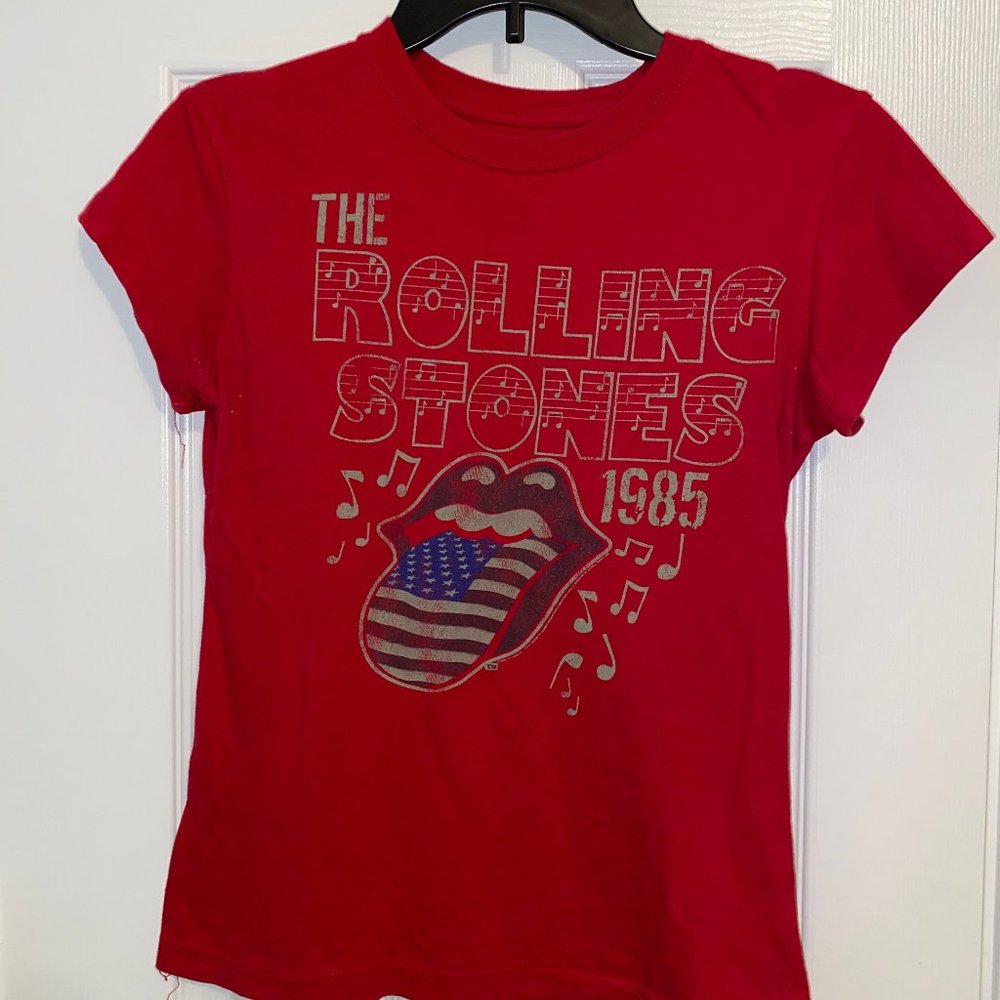 Red Rolling Stones vintage style T-shirt